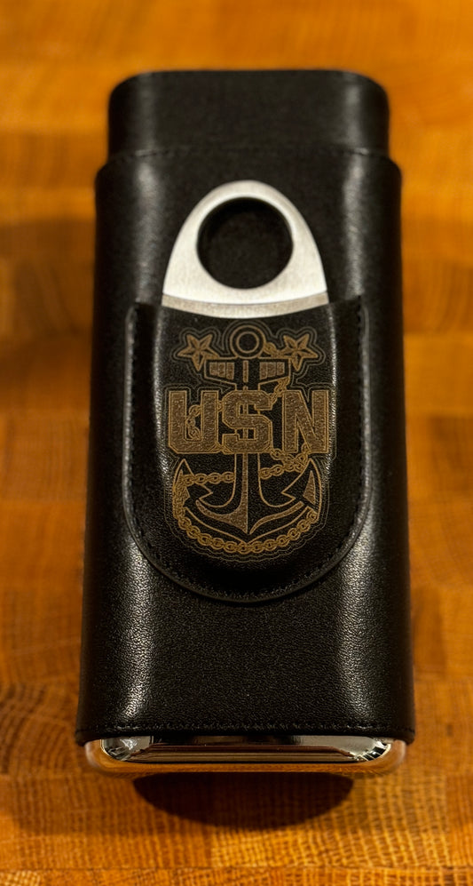 2 Cigar Travel case with cutter