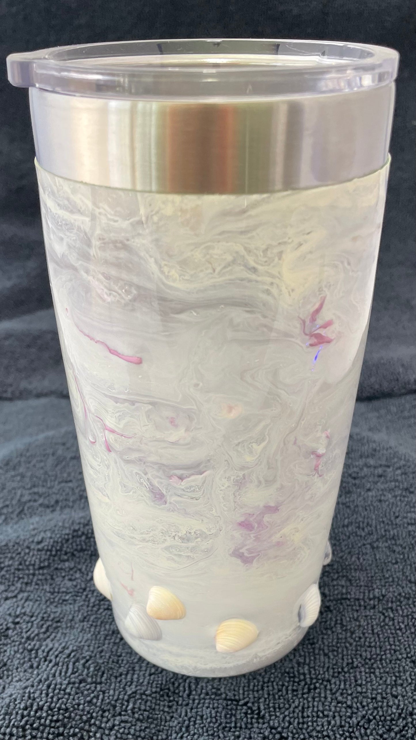 Epoxy Coffee Tumbler Ocean Foam --One of a Kind--