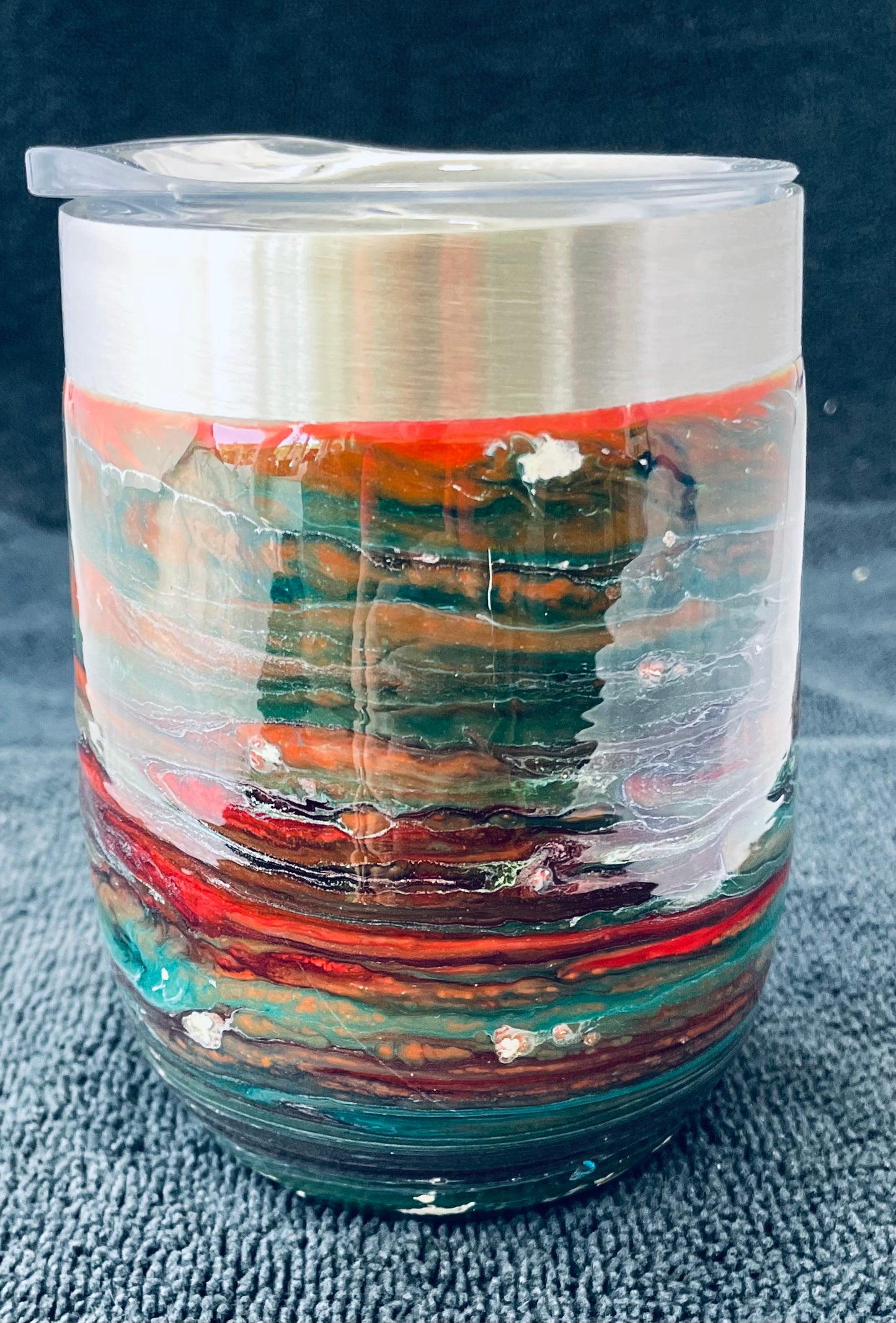 Epoxy Wine Tumbler Deep Woods --One of a Kind--