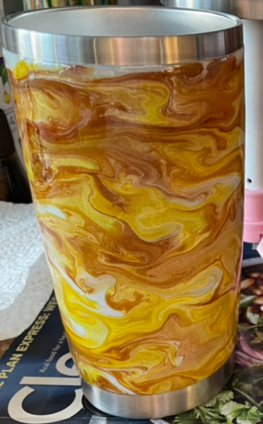 Epoxy Coffee Tumbler Honey Wild --One of a Kind--