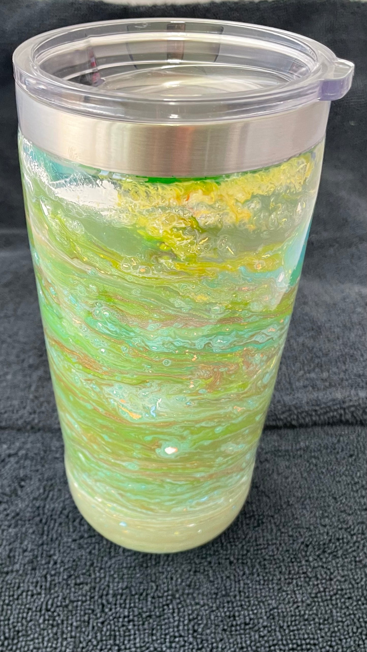 Epoxy Coffee Tumbler Field of Spring--One of a Kind--