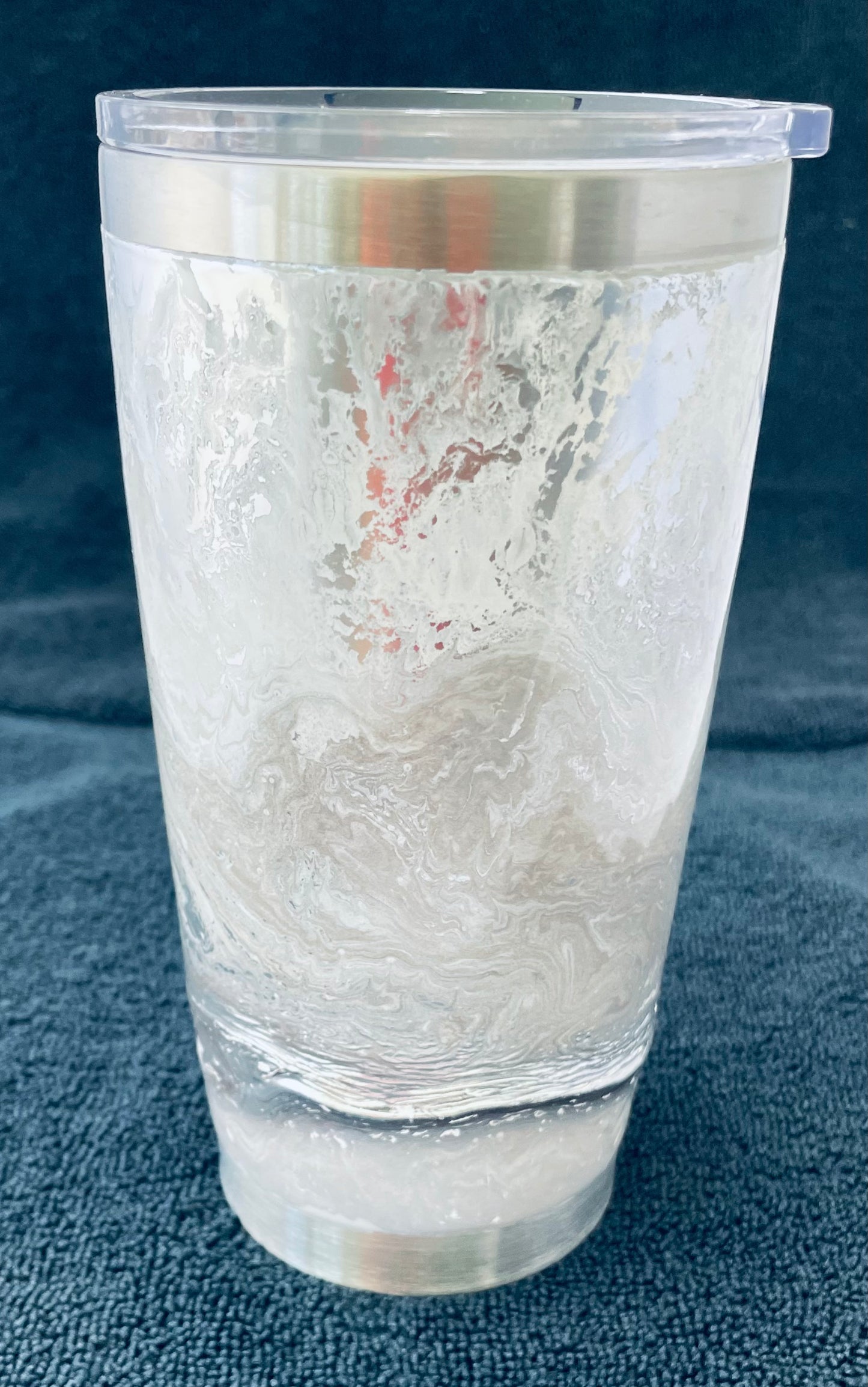 Epoxy Coffee Tumbler Icy Glacier--One of a Kind--