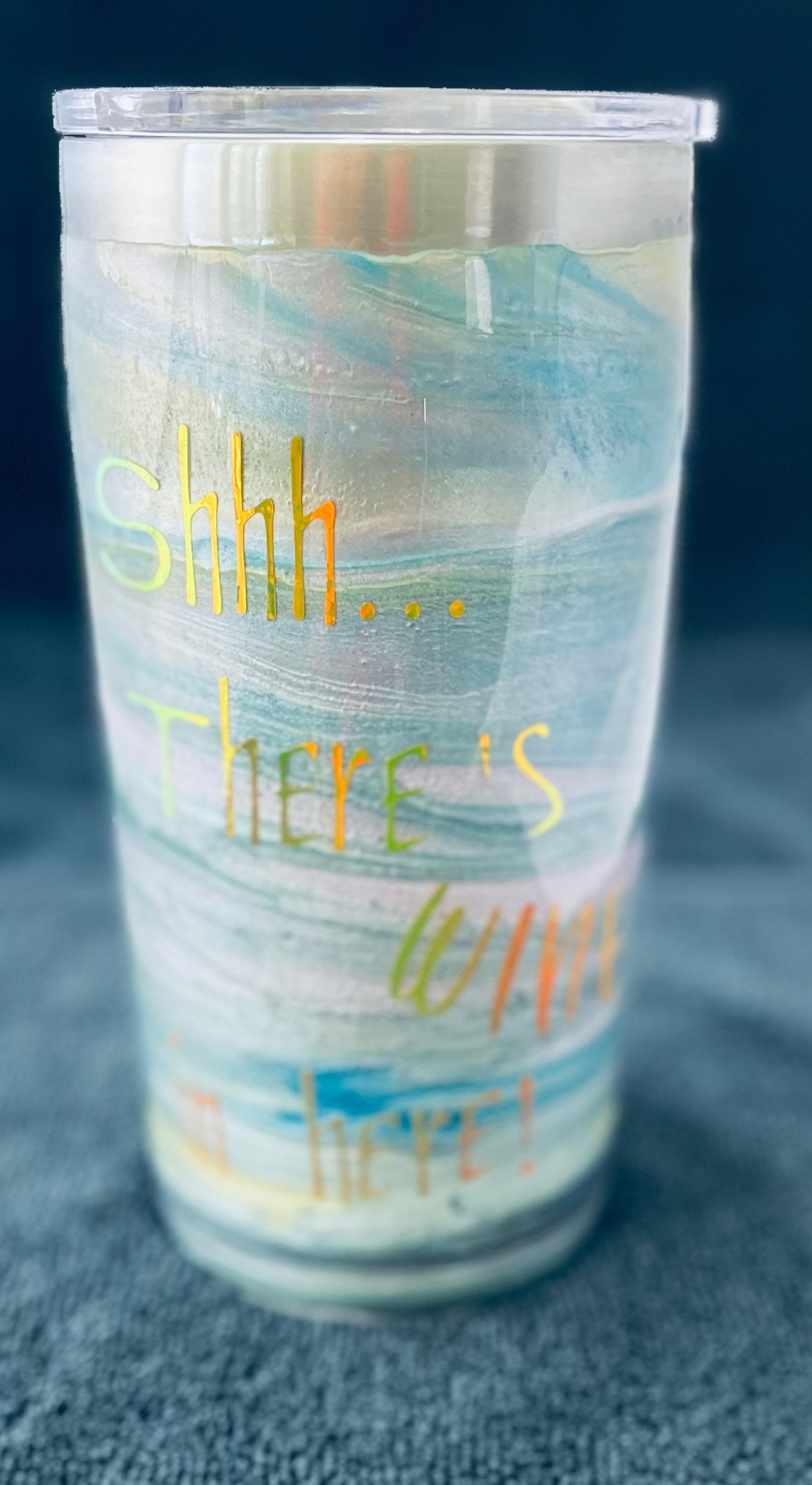 Epoxy Coffee Tumbler Shh..Sky Green