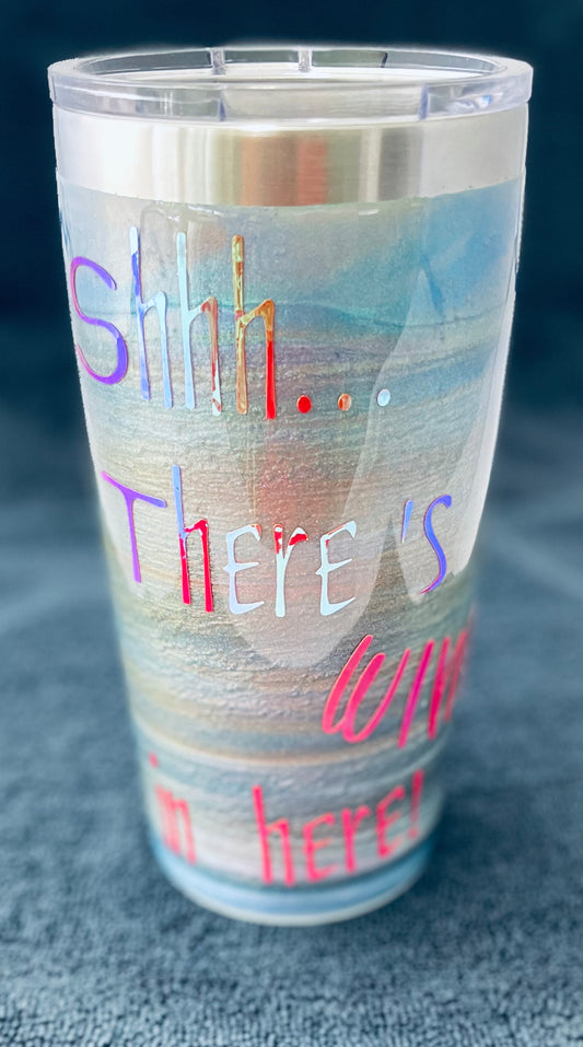 Epoxy Coffee Tumbler Shh..Violet Blue