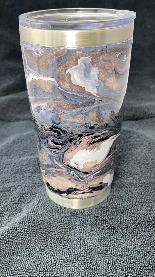 Epoxy Coffee Tumbler Stormy Nights--One of a Kind--
